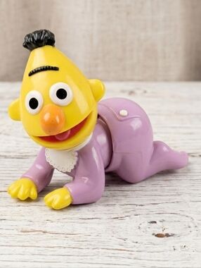Vintage Crawling Baby Bert Muppets Sesame Street Toddler Toy Collectible